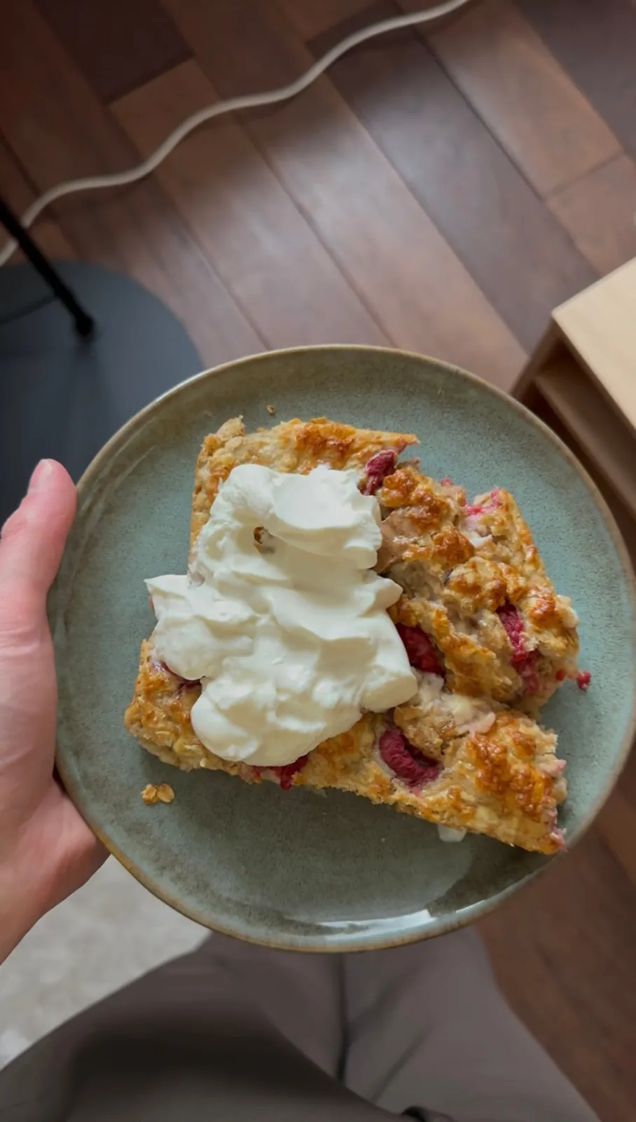Baked oats met frambozen